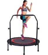 Trampoline, Portable Foldable Trampoline in-Home Mini Rebounder, Exercise Trampoline for Adults, 40" Max Load 330lbs