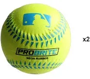 Franklin Sports - Pro Brite - Neon Rubber Teeball - MLB - Youth Tball - Baseball + Softball - Indoor & Outdoor Use