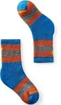 Smartwool Kids Hike Full Cushion Striped Crew Socks Laguna Blue Medium