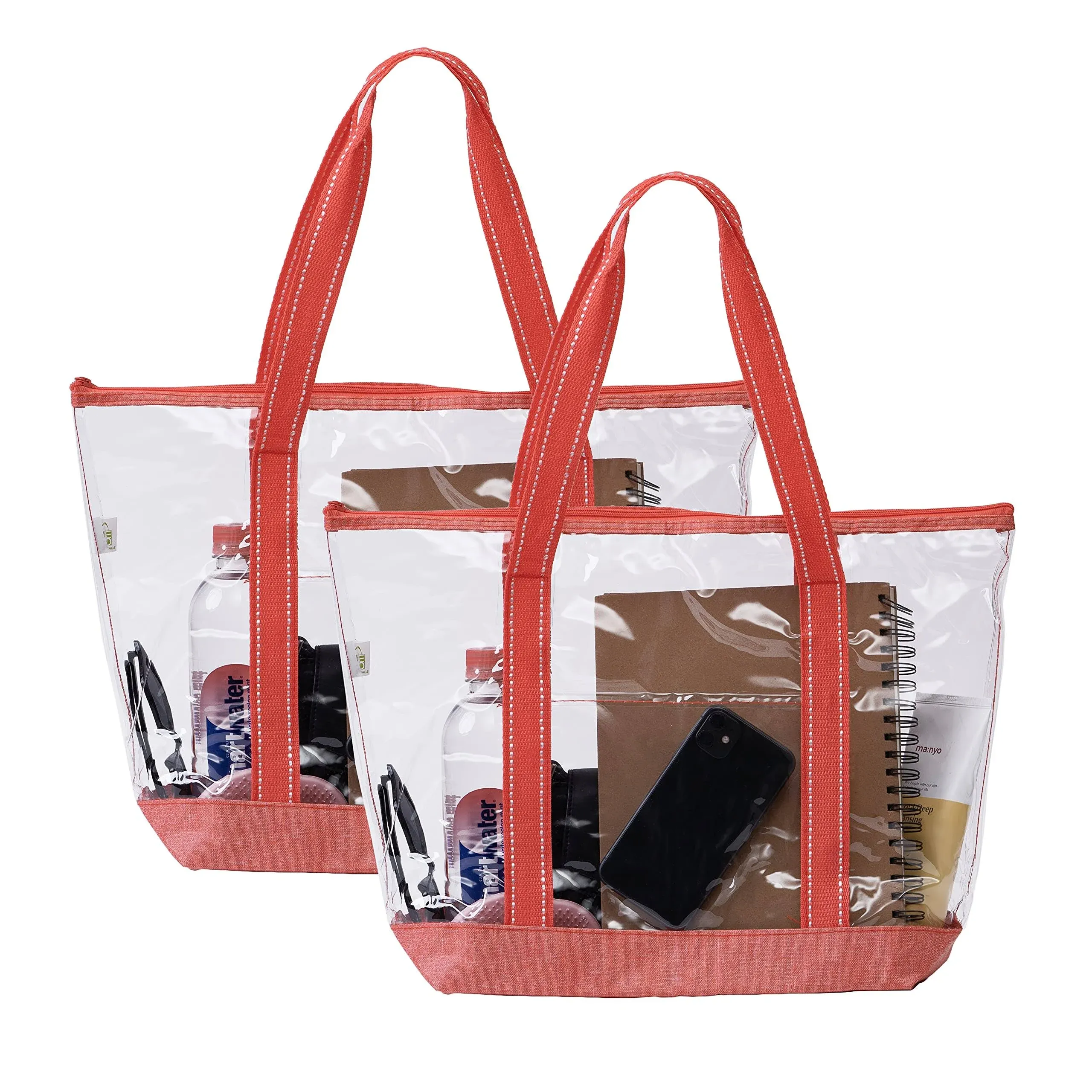 Veno Clear Bag Transparent Vinyl PVC Tote, Stadium, Outdoor, Beach, Pool