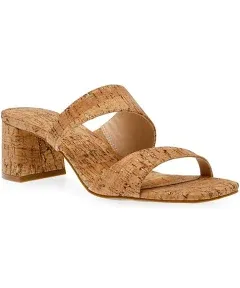 Anne Klein | Women&#039;s Karma Block Heel Sandals - Natural Platinum Cork | Realry