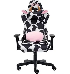 Techni Sport LUXX Series Cow Print Gaming Chair