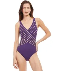 Gottex Women's Embrace V-Neck Surplice One Piece Swimsuit