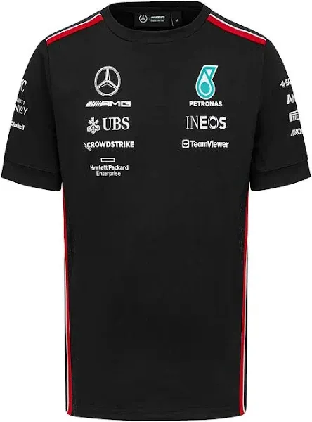 Mercedes AMG Petronas F1 2023 Men's Driver T-Shirt - Black/White