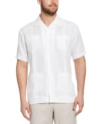 Cubavera Men's 100% Linen Classic Guayabera Shirt Short Sleeve