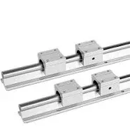 2Pcs Linear Rail Guide SBR16-500mm with 4Pcs SBR16UU Slide Bearing Block Linear Rail SBR16 Overall Length 19.7 inch(500mm) for CNC Machine