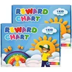 HMmagnets Large Magnetic Reward Chart for Kids - 127 Pre-Written Stickers (including Potty Training) + 30 Customizable Chores - Behavior,