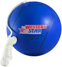 Western Star Tetherball Game Set - Soft-Touch Tether Ball with Durable Attached Rope - Indoor, Outdoor, 5 Colors - Easy Attach & Play - A Classic Family Outdoor Game for Kids