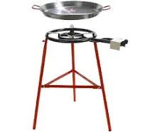 Garcimah Tabarca 20 inch Paella Pan Set.wBurner Outdoor Pan and Reinforced Legs.