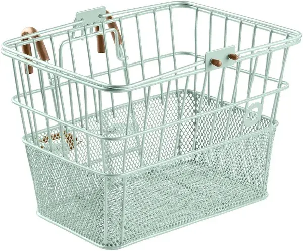 Retrospec Detachable Steel Half-Mesh Apollo Bike Basket with Handles