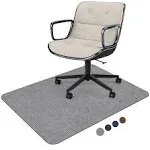 Corduroy Chair Mat for Hardwood Floor, 55&#034;x35&#034; 55&#034;×35&#034; Corduroy Light Grey