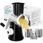 x Home Rotary Cheese Grater, Manual Cheese Grater with Handle, Mandoline Vegetables Slicer Cheese Shredder with Strong S