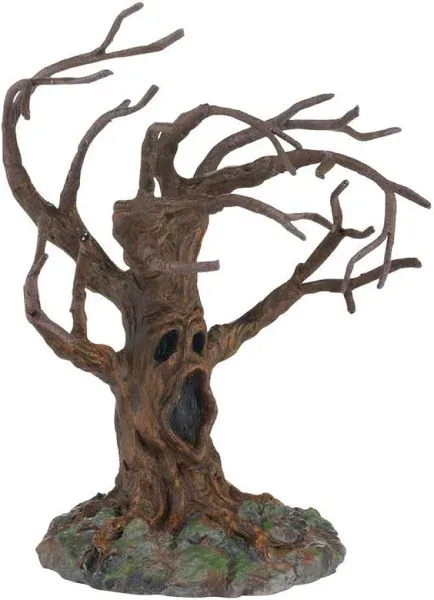 Department 56 Resin Halloween Accessories for Village Collections Stormy Night Tree Figurine, 5.91, Brown