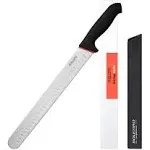 BOLEXINO 12 Inch Carving Slicing Knife, Ultra Sharp Premium Ham Slicer knife, Great for Slicing Roasts, Meats, Fruits and Vegetables (12" carving knife)