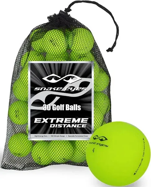 Snake Eyes Extreme Distance Golf Balls - Mesh Bag 30 Ball Pack