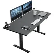 VIVO Electric Height Adjustable 60 X 24 Inch Memory Stand up Desk, Dark Gray Sol