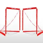 Lacrosse Goals for Youth & Kids Children Teens Backyard Training, Practice & Exercise, Set of 2, red