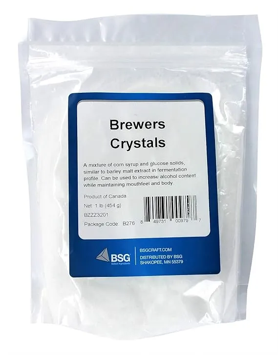 BREWERS CRYSTALS FERMENTABLE SUGARS FOR HOME BREWING THAT BOOST ALCOHOL WITHOUT REDUCING BODY AND MOUTHFEEL