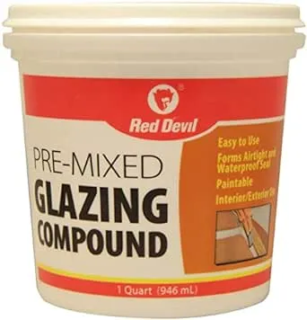 Red Devil 0664 Pre-Mixed Glazing Compound, 1 Quart