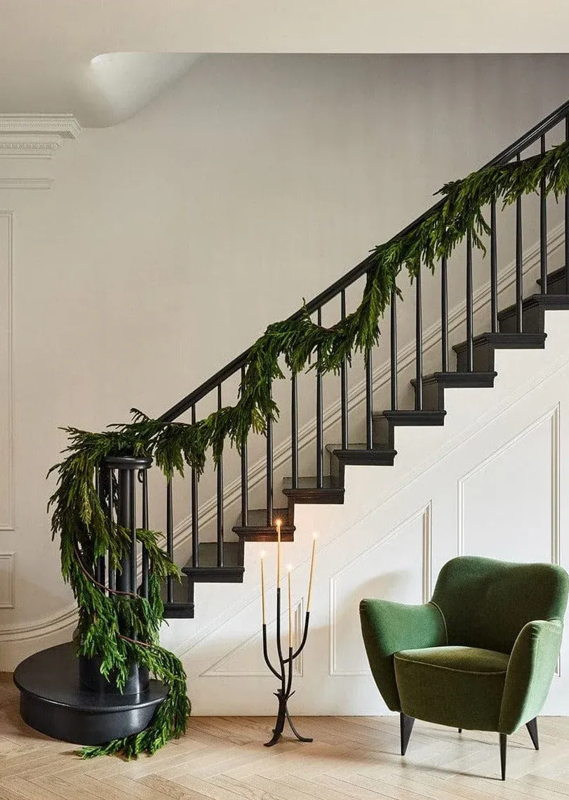 AFloral Real Touch Norfolk Pine Entry/Staircase Garland