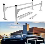 4'-8.5' Adjustable Enclosed Trailer Ladder Rack Fit for Open and Enclosed Trailers - Aluminum 800 LB Capacity Ladder Racks for Trailer