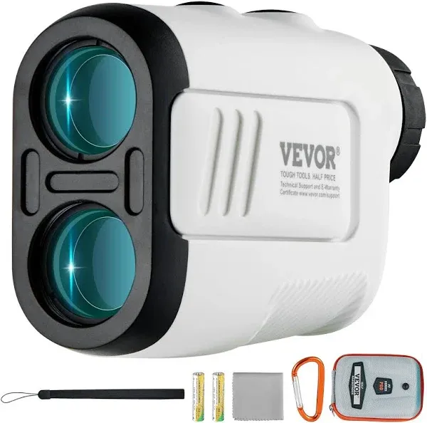 VEVOR Golf Rangefinder, 650 Yards Laser Golfing Hunting Range Finder, 6X Magnifi