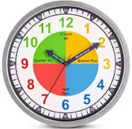 Bernhard Products Colorful Kids Wall Clock