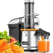 1200W Juicer, BPA Free Extractor, 3&#034; Feed Chute, High Juice Yield, Easy Clean