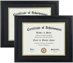 ELSKER&HOME 8.5x11 Certificate Frame - Classic Black Color Frame - Displays Diploma 8.5x11 inch with Mat - 11x14 inch Without Ma