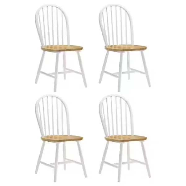 Coaster Cinder Windsor Natural Brown and White Side Chairs (Set of 4) 4129