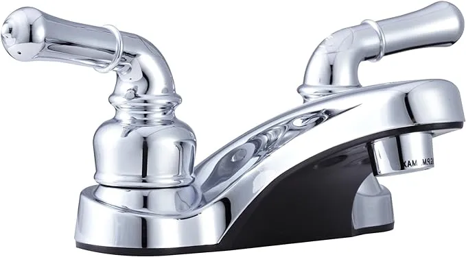 Dura Faucet DF-PL700C-CP RV 2-Hole Bathroom Faucet with Classic 2-Handles (Chrome)