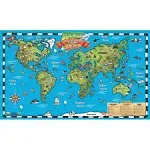 Popar Kid's World Map Interactive Wall Chart with Free App