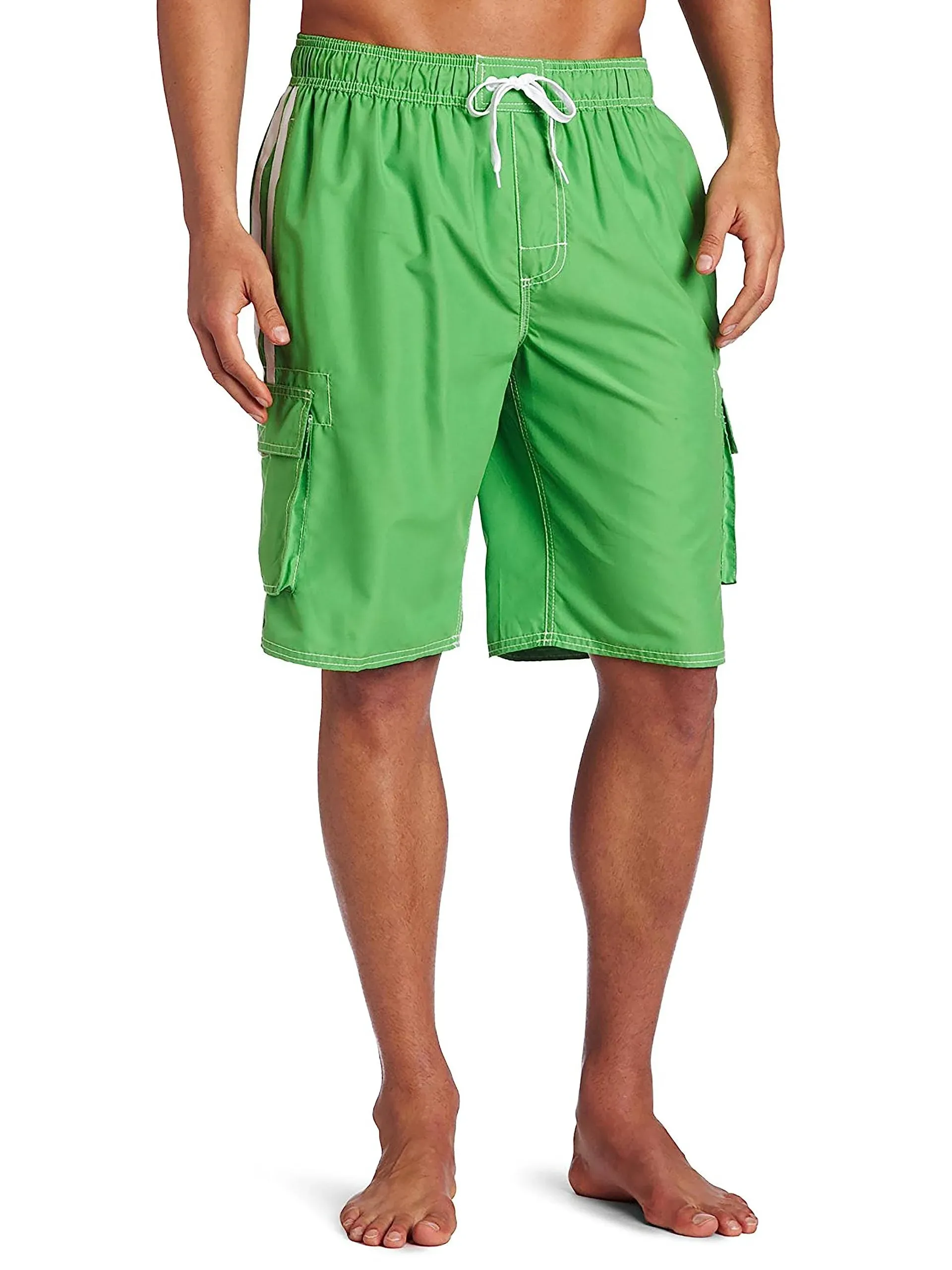 Kanu Surf Mens Barracuda Swim Trunks (Regular &amp; Extended Sizes)