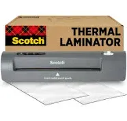 Scotch Thermal Laminator with 2 Starter Pouches 8.5" x 11"