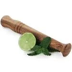 Twine Acacia Wood Mojito Muddler for Cocktails with Jute Storage Pouch, Bar Accessories, Cocktail Muddler, Drink Muddler, Set of 1, Wood Grain