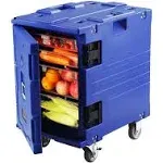 VEVOR 90L Insulated Food Pan Carrier Front Loader Catering Dish Box w/ Wheels