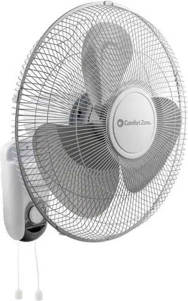 Comfort Zone 16" Wall Mount Oscillating Fan