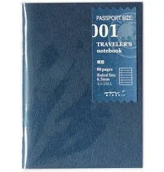 TRAVELER'S Company Passport Notebook Refill 001 [Lined MD Paper]