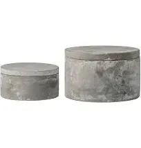 Bloomingville Cement Boxes with Lids