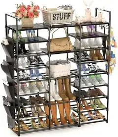 Large Shoe Rack Organizer Storage 9 Tier Tall 60 Pair Shoe Rack Organizer