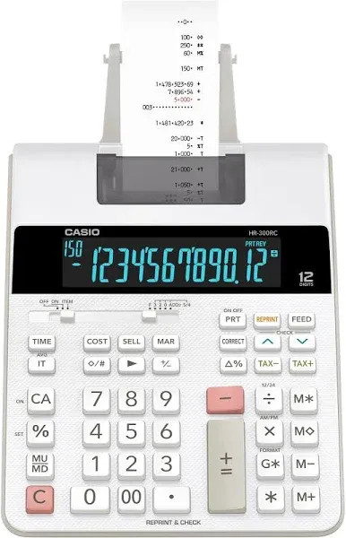 Casio HR-300RC Printing Calculator