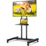 Rolling TV Stand for 32-80 inch Flat Screen/Curved TVs up to 110 lbs, Height