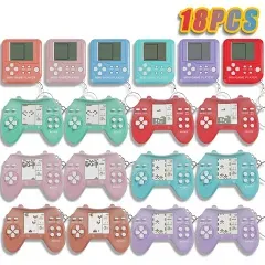 18Pcs Mini Games Party Favors Keychains for Kids Video Game Party Favors Video Game Keychains for Backpack Birthday School Party Favor Supplies Key Chains for Kids Video Game Favors