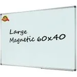 Large 60&#034; x 40&#034; Magnetic Dry Erase White Board - Wall mounted Whiteboard with...