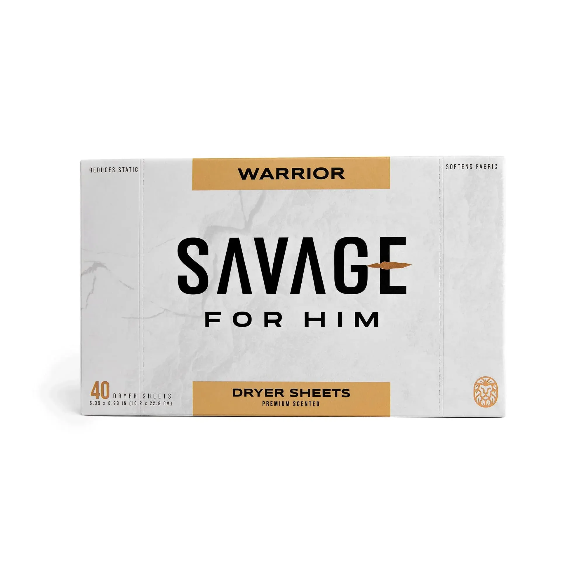 Laundry Dryer Sheets - No Plastic Jug, Compact & Travel-Friendly, Warrior Scent - 40 Sheets