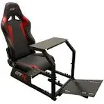 GTR Simulator GTA Model Black Frame with Black/Red Real Racing Seat