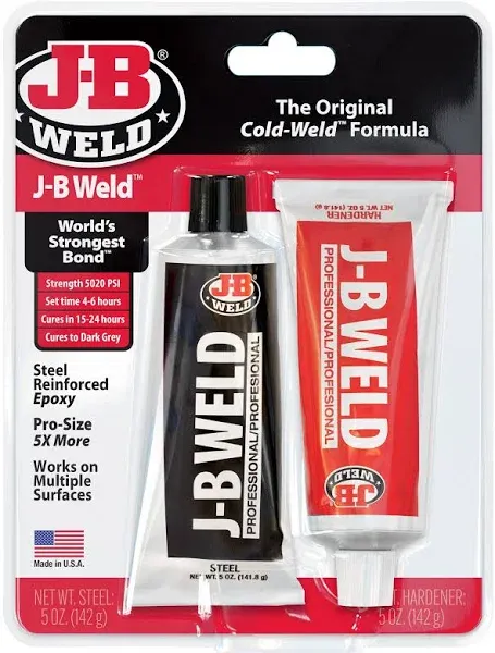 J-B Weld 8281 Professional Size Steel Reinforced Epoxy - Hardener and Steel P...