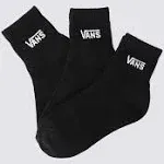 VANS BLACK CLASSIC HALF CREW 3-PACK SOCKS  WOMEN&#039;S 6.5-10  NEW