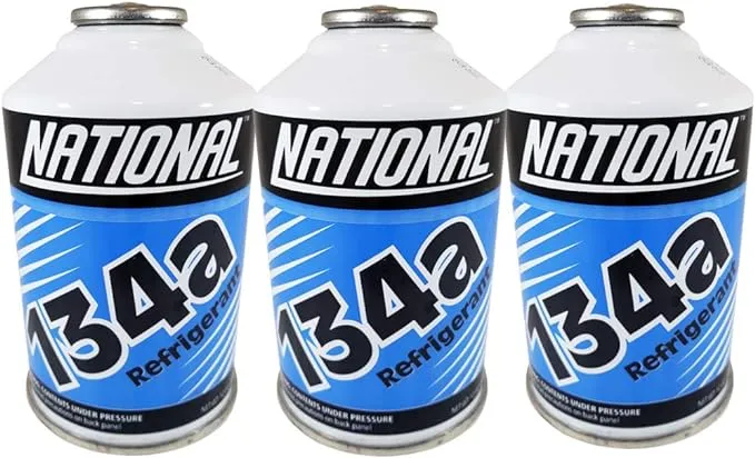 National Refrigerant R134a for use in MVAC 12 Oz Self-Sealing Container (3 Pack)