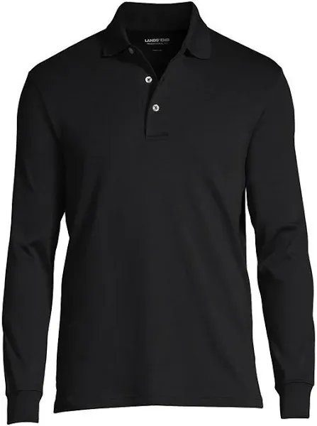 Lands' End Men's Long Sleeve Interlock Polo Shirt